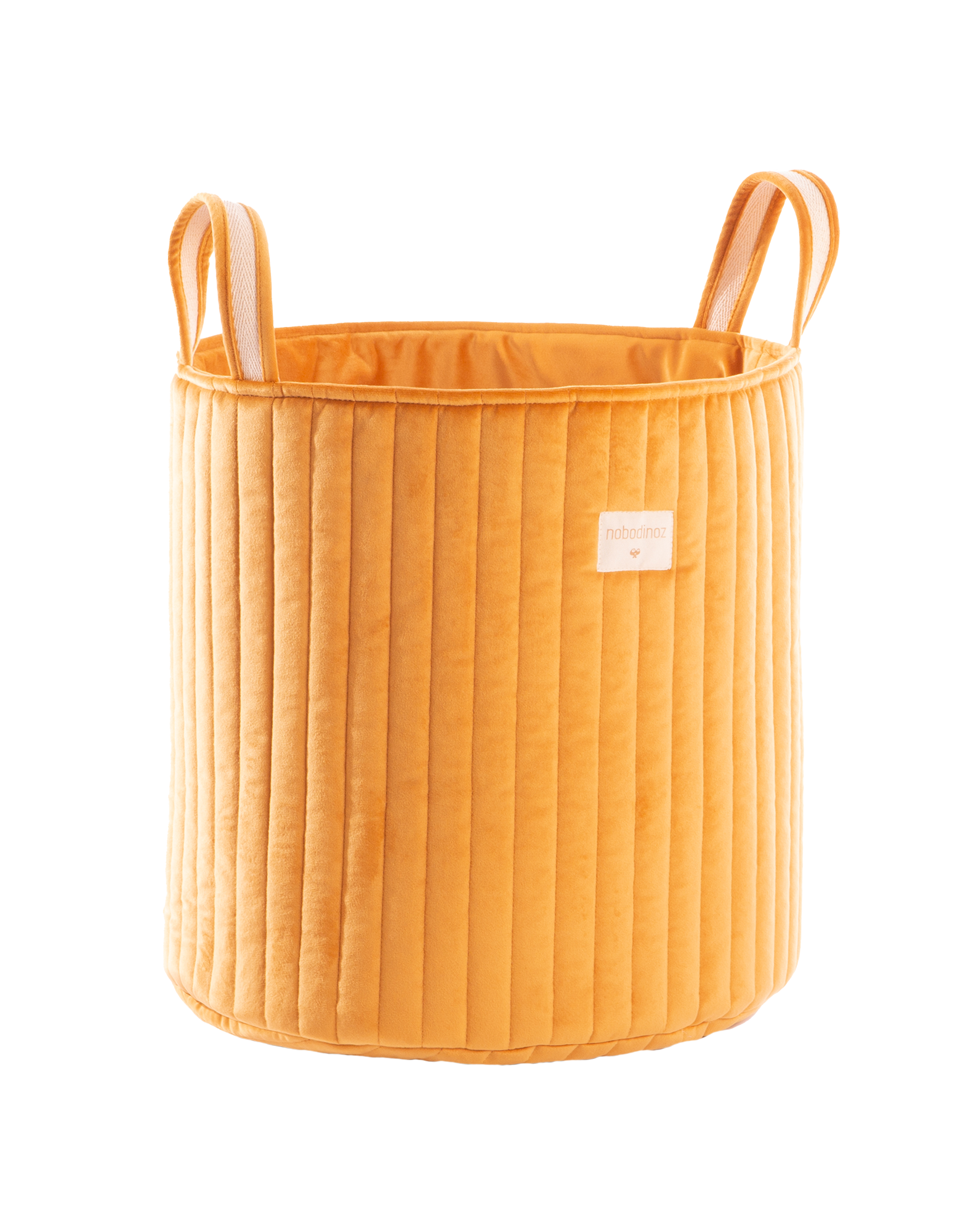 Grand panier de rangement eco-velvet | Jaune