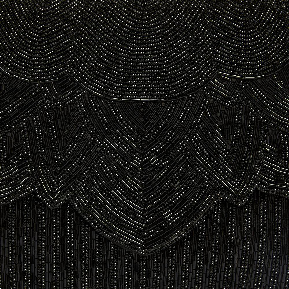 Geometric Retro SAC POCHETTE NOIRE VOLANTE