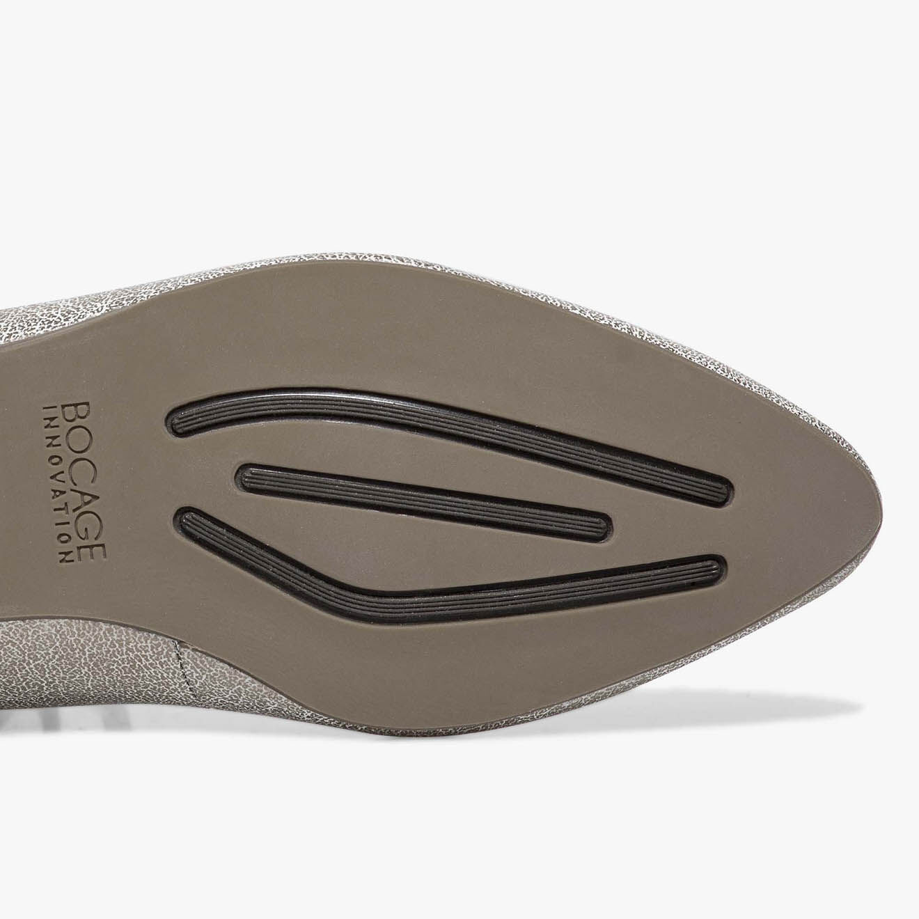 Bocage Ballerines en Cuir Nickolas platine