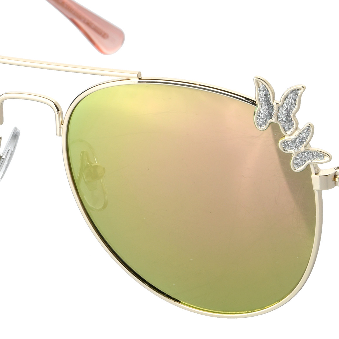 Topolino Mädchen Sonnenbrille mit Metallfassung weiss / gold