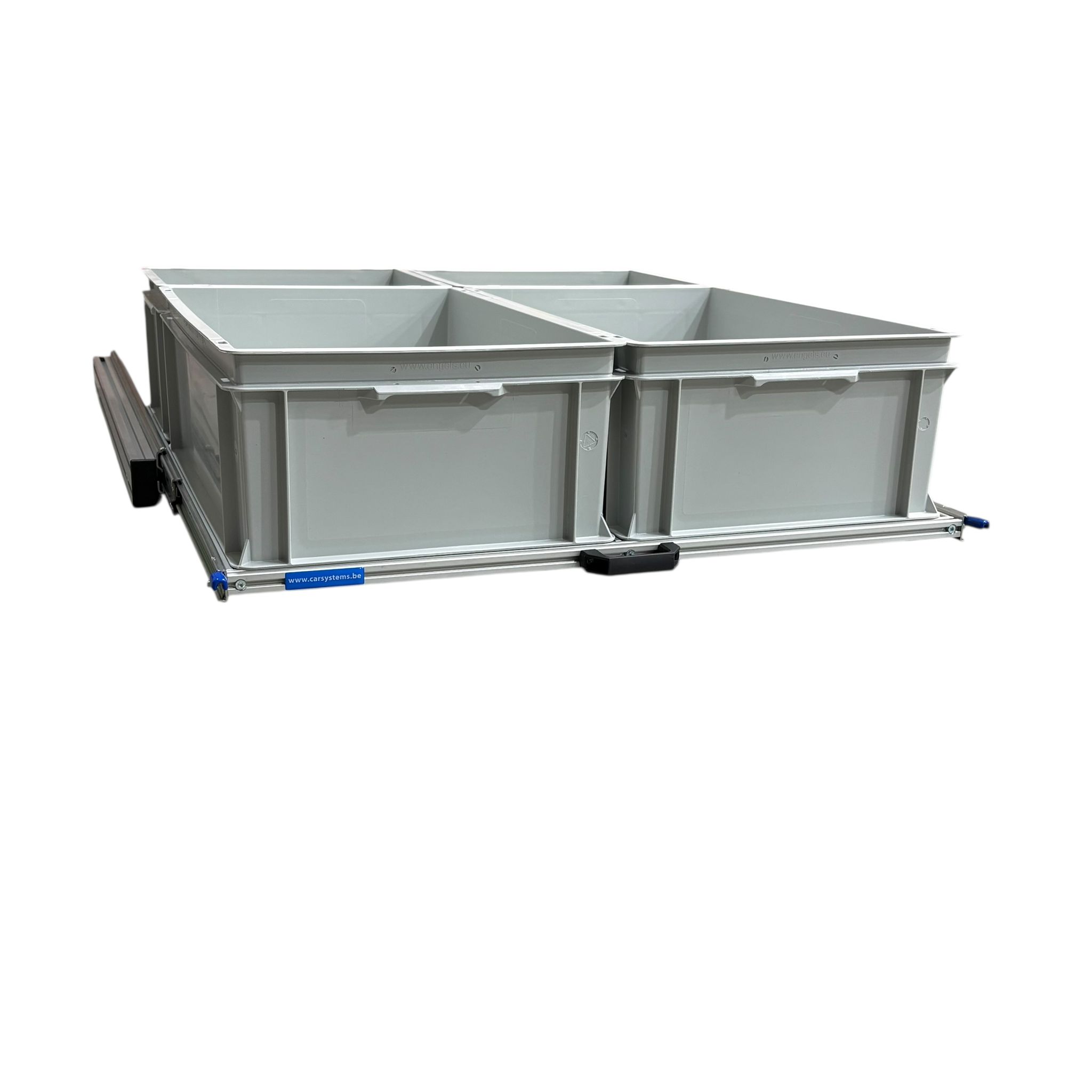 Aluminium schuifframe 90x80 cm met 4 open bakken