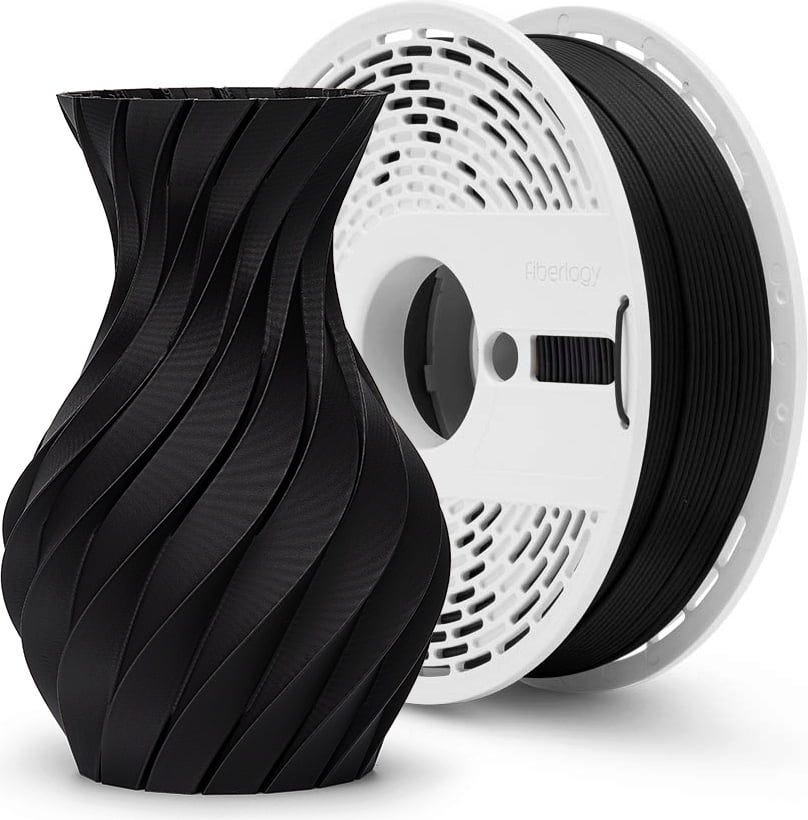 Fiberlogy  Matte PLA Black, 1,75 mm / 850 g    Leicht zu druckendes PLA mit matter Oberfläche in Black