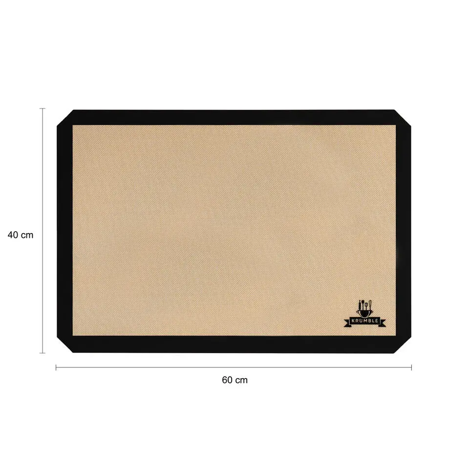 Krumble Siliconen bakmat - Silicoon - Glasvezel - Zwart - 40x60 cm