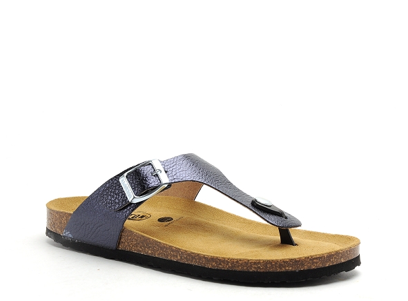 Plakton mules et sabots plats femme bolero bleu