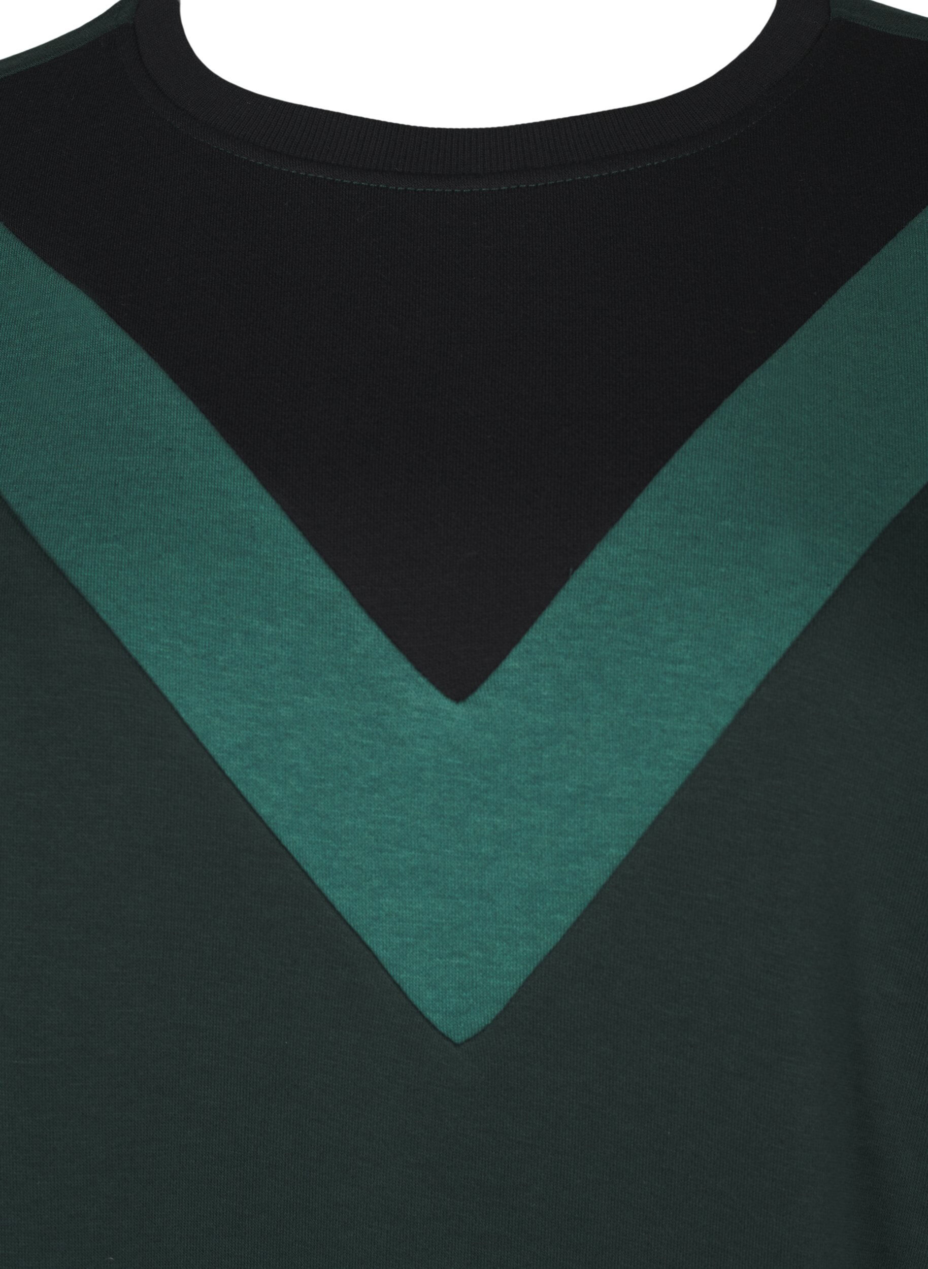 Lang sweatshirt med colorblock