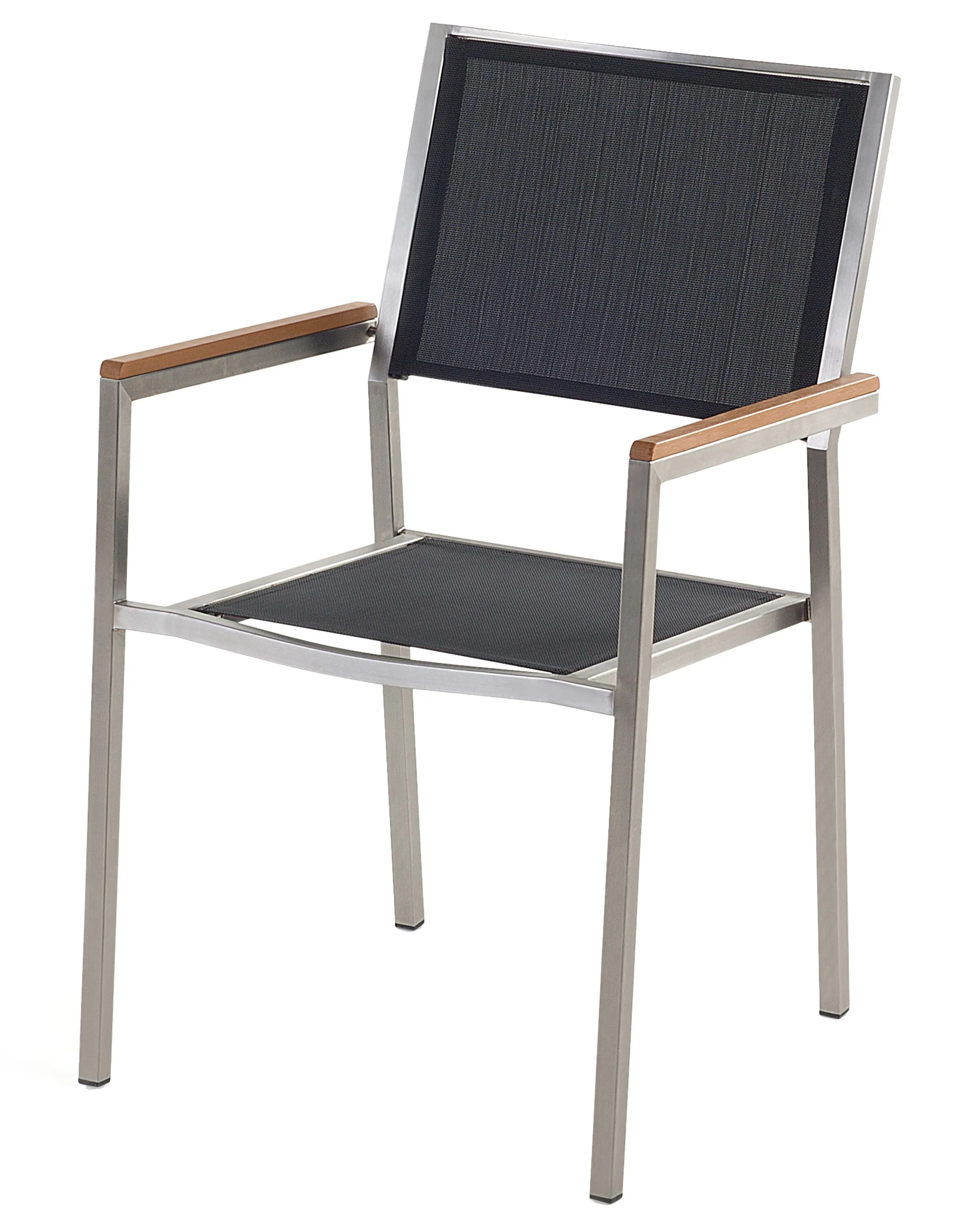 Set van 6 tuinstoelen GROSSETO Roestvrij staal Zwart