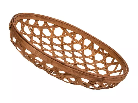 Plateau en bambou marron d35x6h