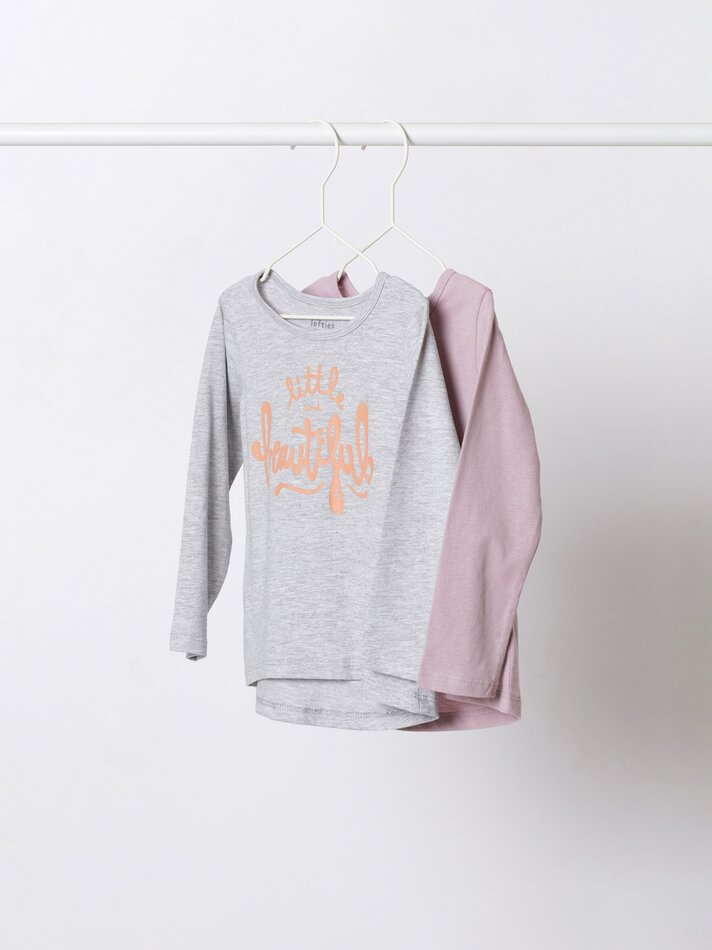 Conjunto de 2 camisetas combinando - Malva Acinzentada