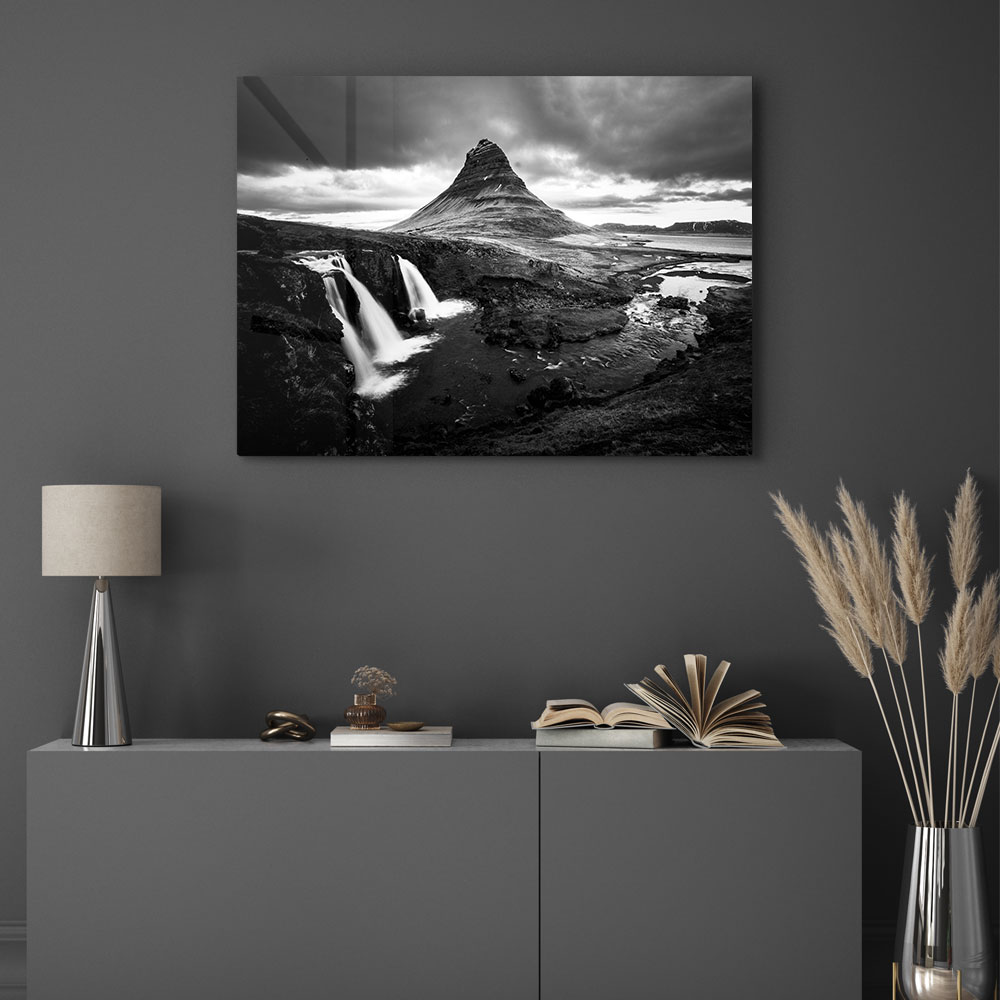 Walljar acrylglas schilderij - Iceland Waterfall Acrylglas schilderij - 150 x 225 cm