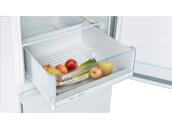 Bosch Serie | 4 KGV362WEAS - Køleskab/fryser - bund-fryser - bredde: 60 cm - dybde: 65 cm - højde: 186 cm - 308 liter - Klasse E - hvid