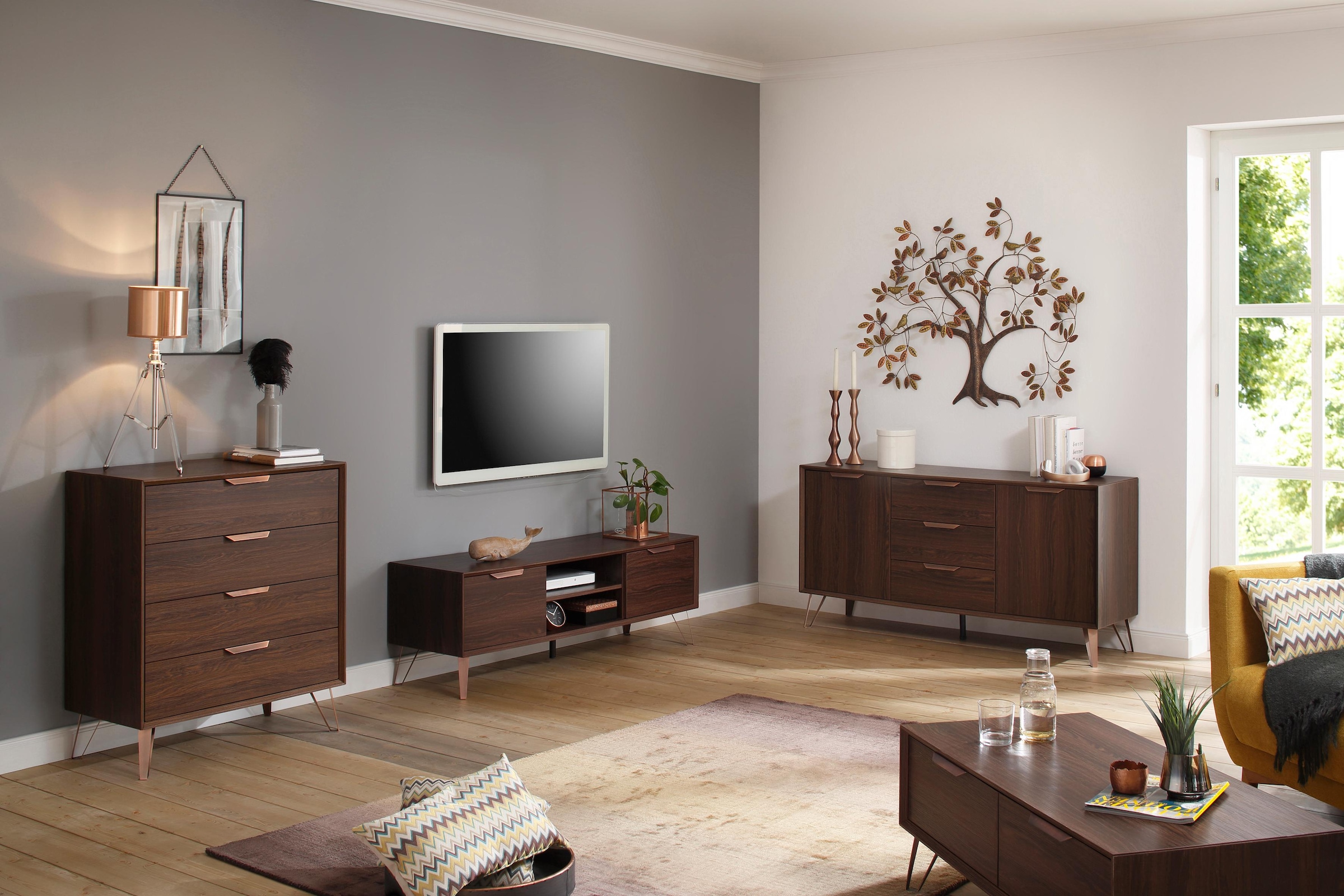 Home affaire Wanddekoobjekt »Baum« Wanddeko, Wanddekoration, aus Metall, Wohnzimmer