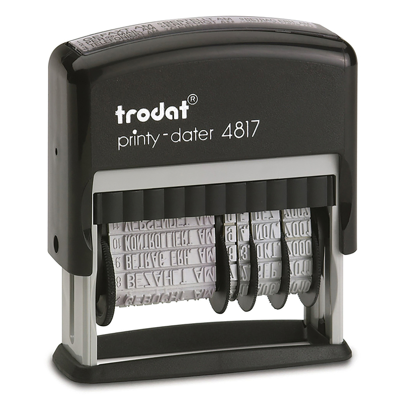 Trodat Printy 4817 Datumsstempel mit Text, deutsch, schwarz