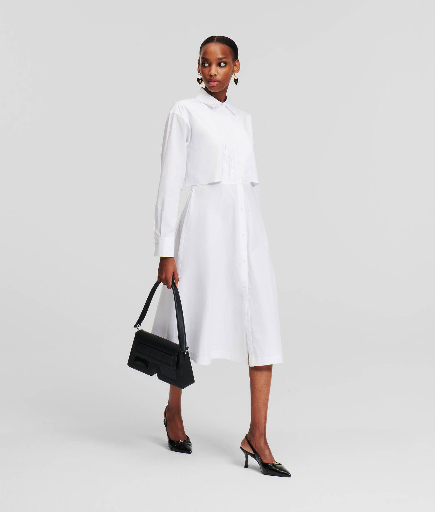 ROBE-CHEMISE À PLASTRON