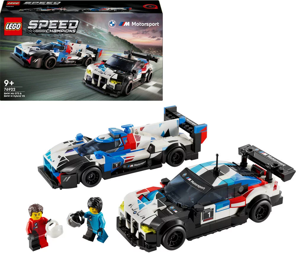 LEGO®SPEED CHAMPIONS 76922 - VOITURES DE COURSE BMW M4 GT3 ET BMW M HYBRID V8