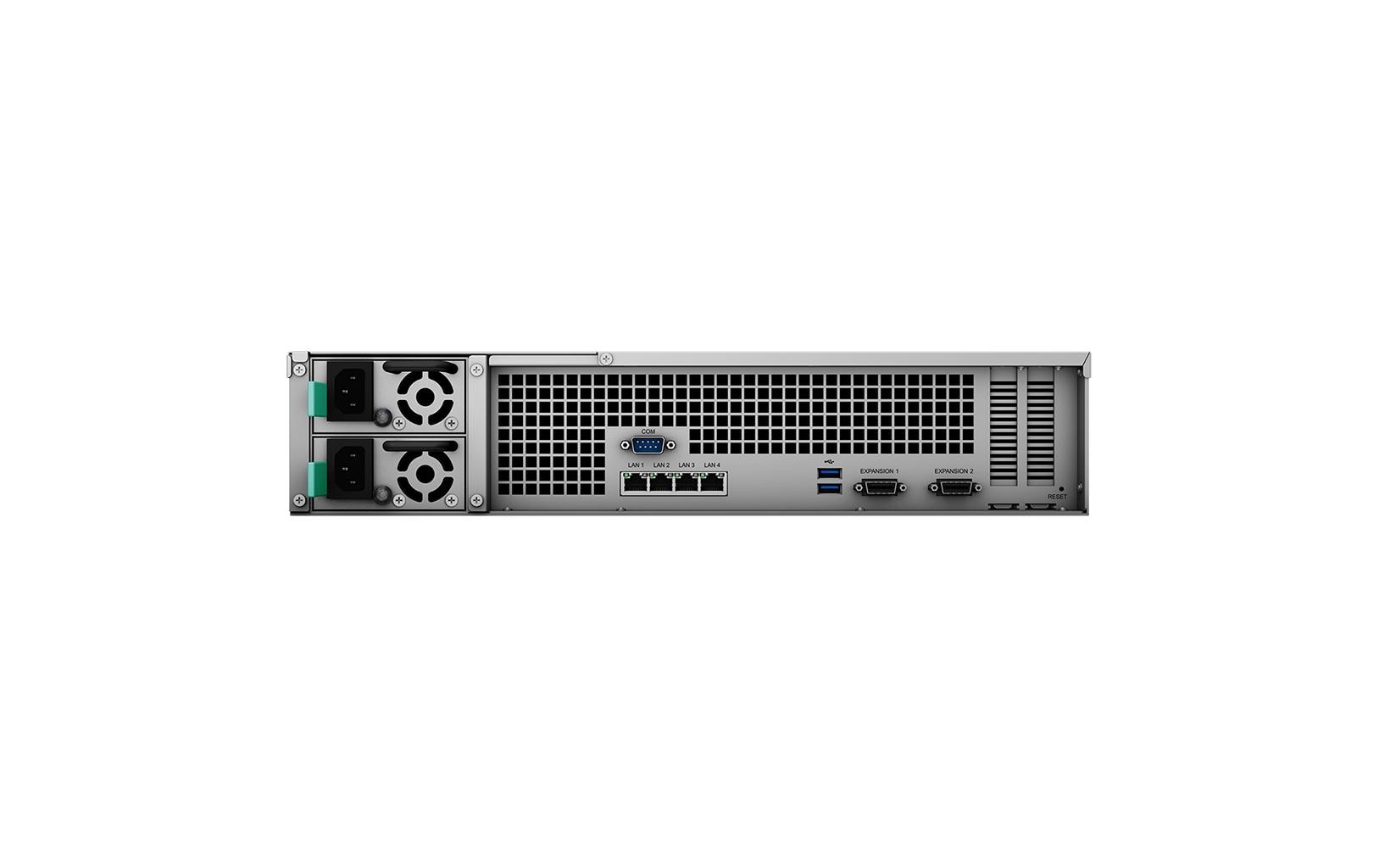 NAS RackStation RS3621RPxs 12-bay<br>Beschleunigung von Workloads in Unternehmen mit Datenschutz der Enterprise-Klasse
