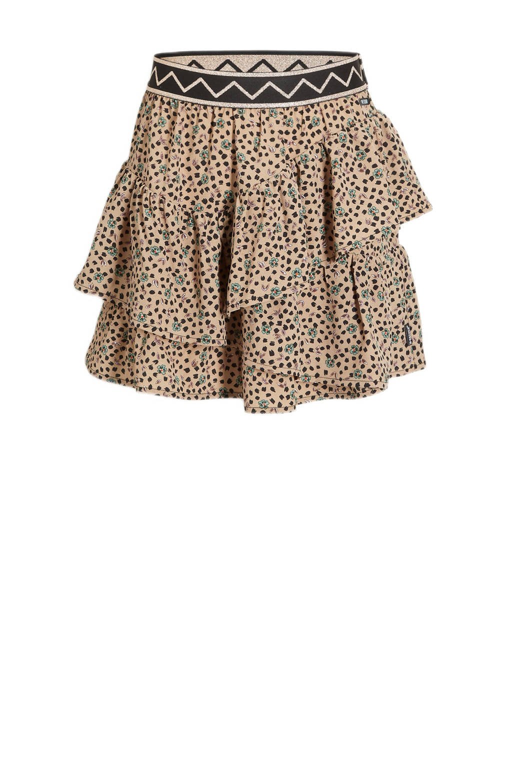 Retour Jeans rok Tesla met dierenprint beige/zwart