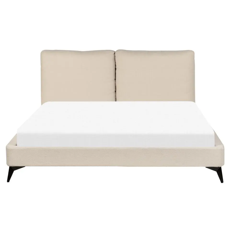 MELLE - Tweepersoonsbed - Beige - 160 x 200 cm - Bouclé