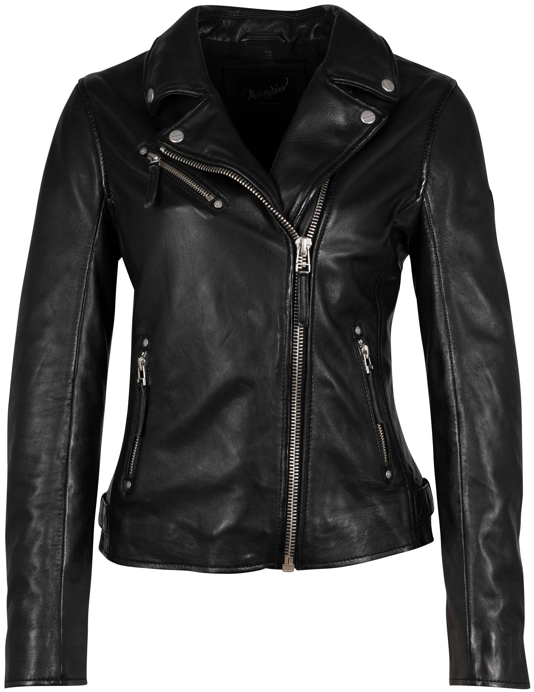Mauritius Lederjacke »PGG W14 LEGV« im Biker-Style, asymetrischem Reissverschluss, Reverskragen