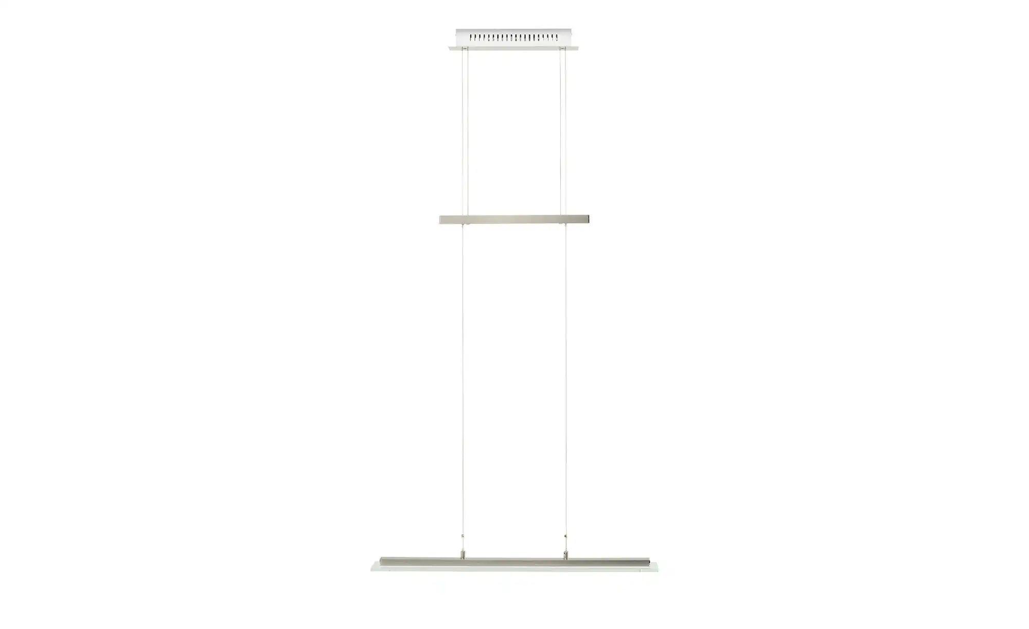 Fischer-Honsel LED-Pendelleuchte, Nickel-matt, Glas satiniert