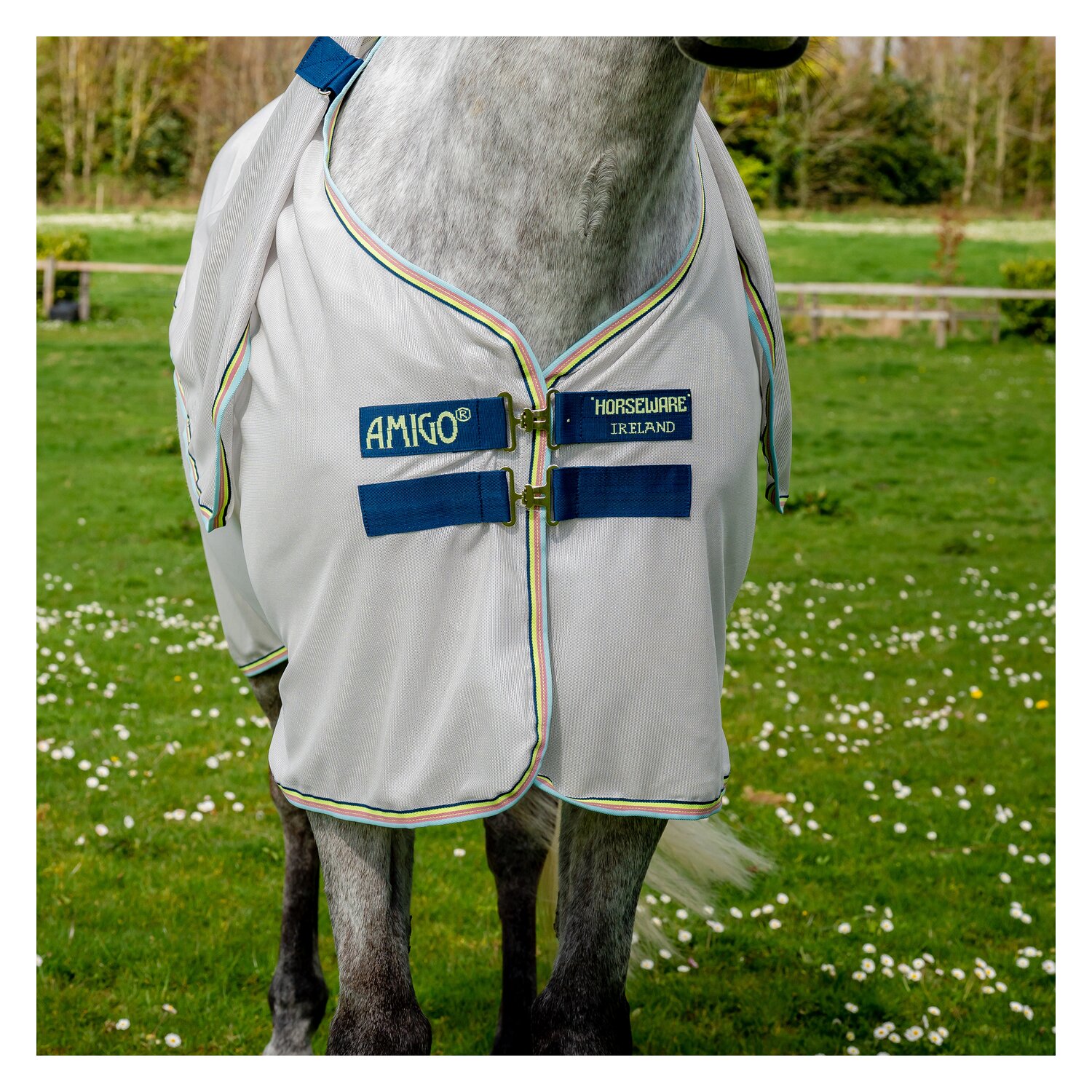 HORSEWARE Fliegendecke AMIGO Bug Rug  - lunar/rock/navy/lime