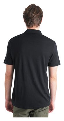 Polo Manches Courtes Icebreaker Merino 150 Tech Lite III Noir