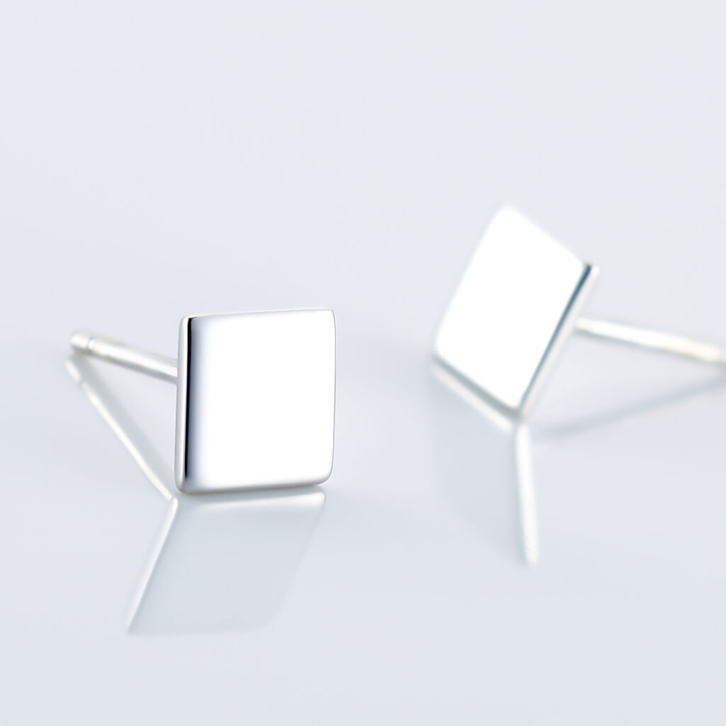 Boucles D'oreilles Puces Calia Argent Blanc