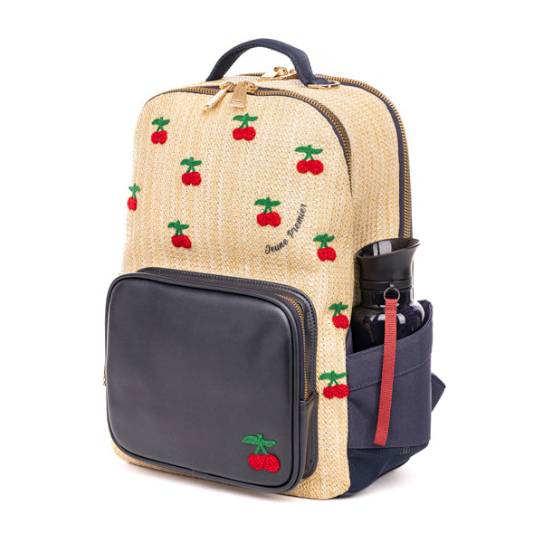Rugzak New Bobbie - Raffia Cherry