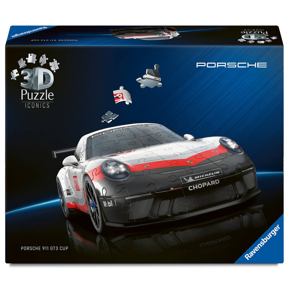Ravensburger Iconics 3D puzzel Porsche 911 GT3 Cup - 108 stukjes