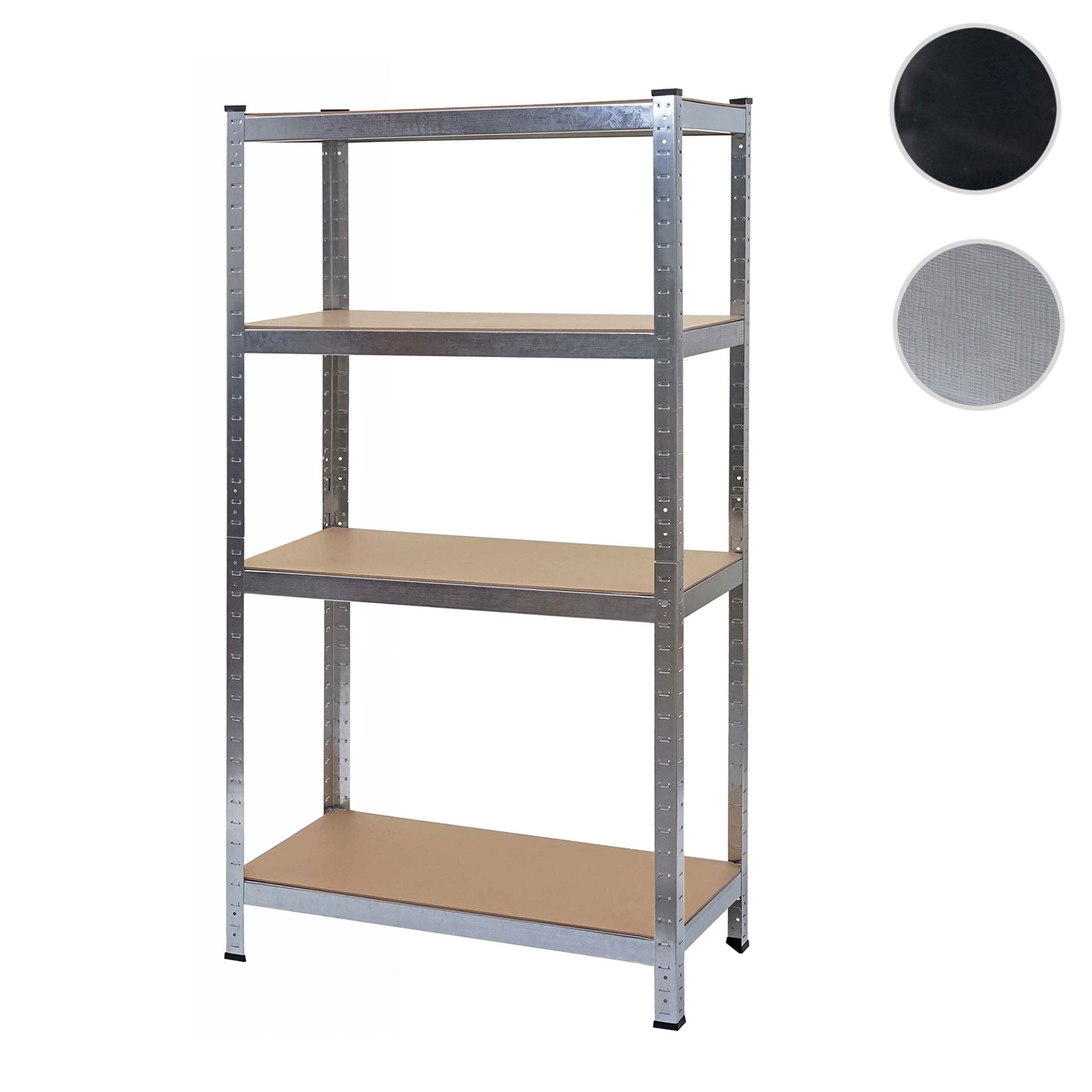 Schwerlastregal MCW-D67, Werkstattregal Steckregal, 160x80x40cm, Traglast bis 320kg MVG-zertifiziert ~ verzinkt