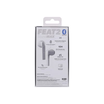 T'nB FRENCH TOUCH FEAT 2 - Kit main libre - écouteur sans fil bluetooth - blanc