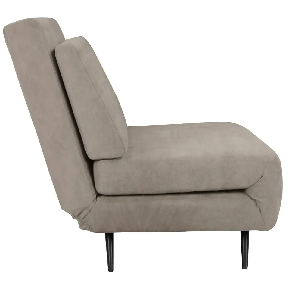 Mallory - Slaapbank 140 cm in taupe fluweel
