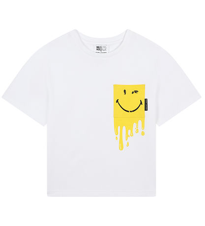 Little Marc Jacobs T-Shirt - Weiß/Gelb m. Smiley