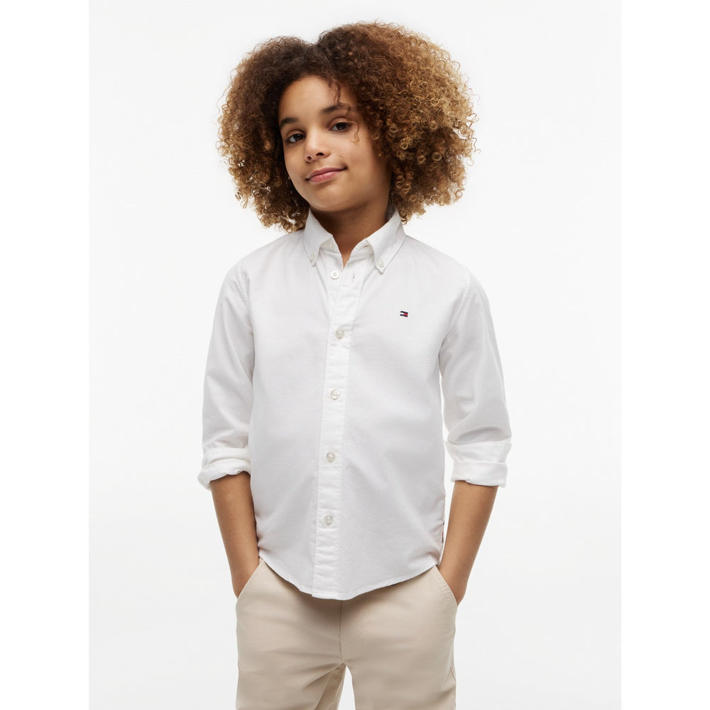 Køb Tommy Hilfiger White Flag Oxford Skjorte Ls