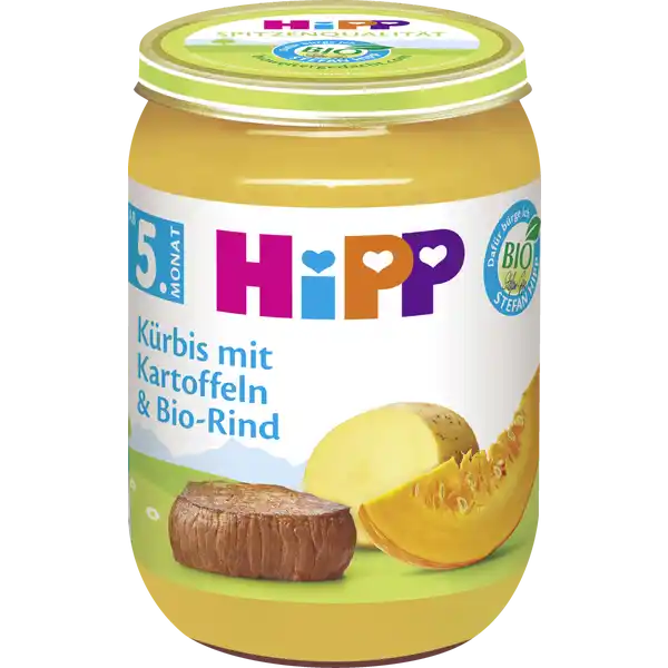 Bio Kürbis mit Kartoffeln und Bio-Rind