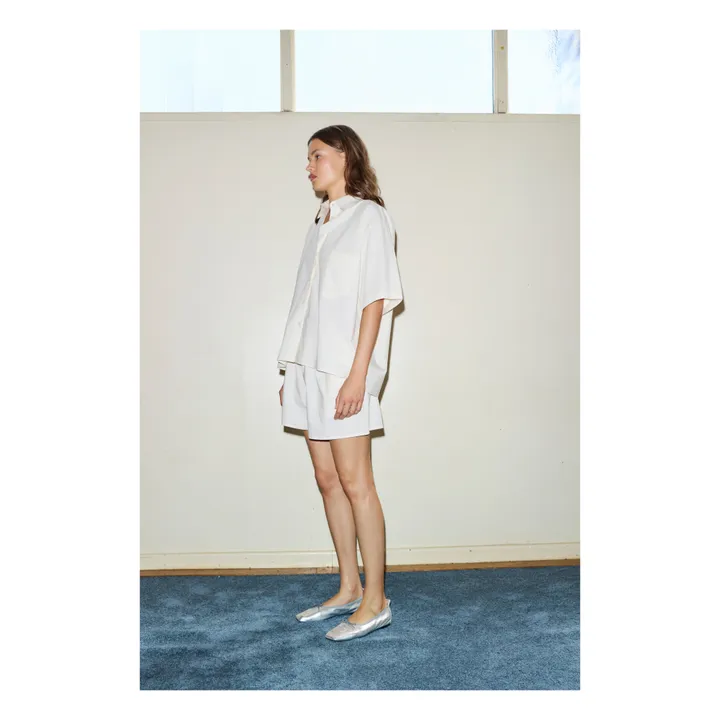 Deiji Studios Chemise Popeline de Coton Bio | Ecru