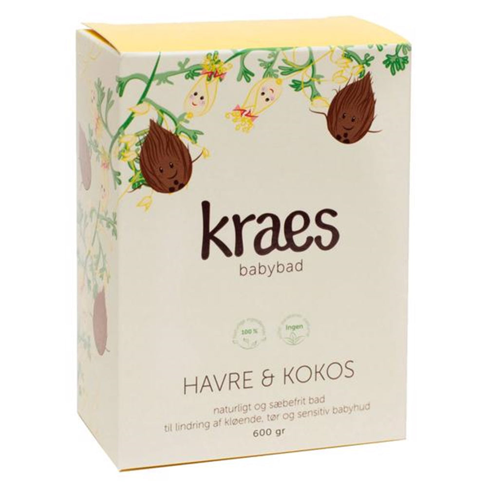 Babybad Havre/Kokos 600 g. - Kraes → Luksusbaby.dk