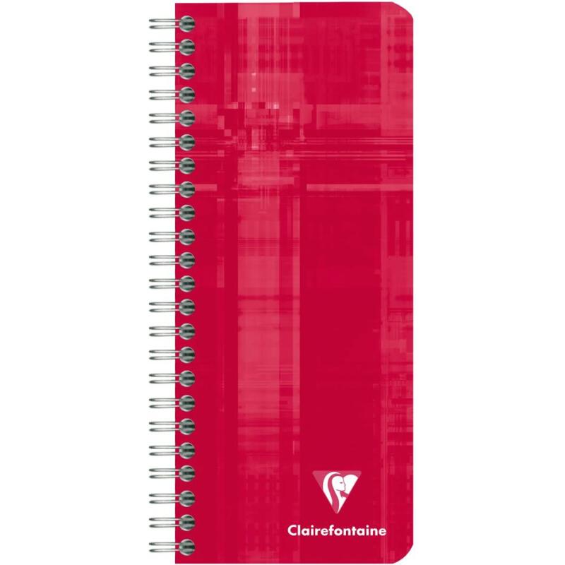 Carnet reliure intégrale 8,5x20cm 180 pages petits carreaux - Assortis