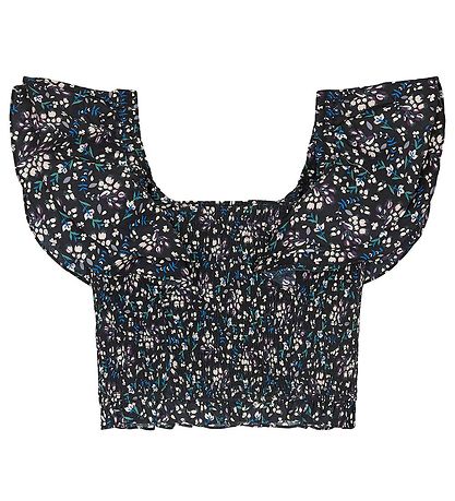 Designers Remix Top - Sandrine - Blåck Flower Print
