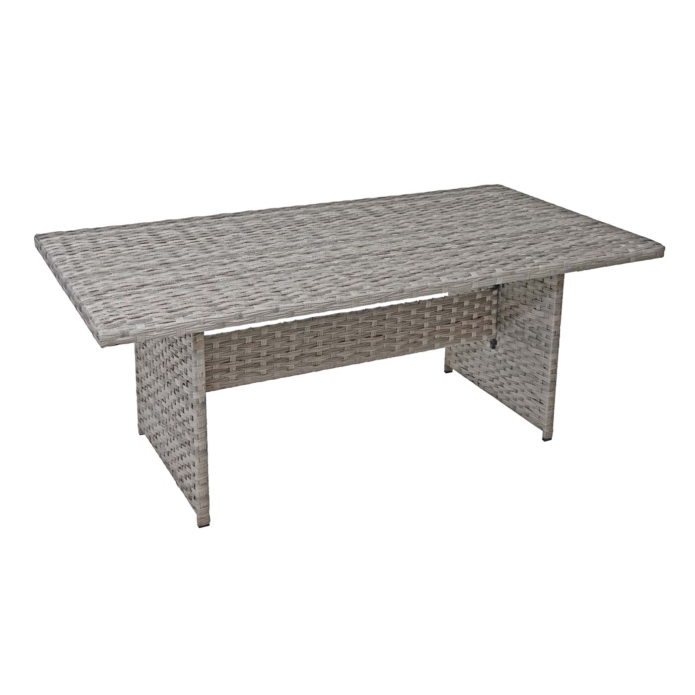 Poly-Rattan Sitzgruppe MCW-G59, Gartengarnitur Sofa Lounge-Set, 200x100cm ~ grau, Kissen hellgrau