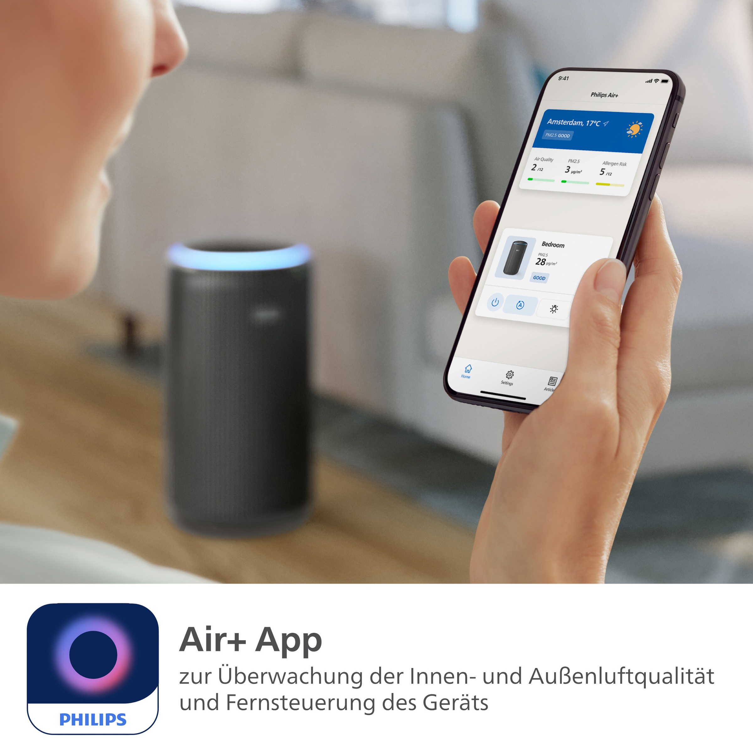 Philips Luftreiniger »AC4221/11 PureProtect Pro 4200 Series, Luftreinigungsrate 600 m³/h« für 156 qm Räume 4-Schichten-HEPA-Filtersystem, leise
