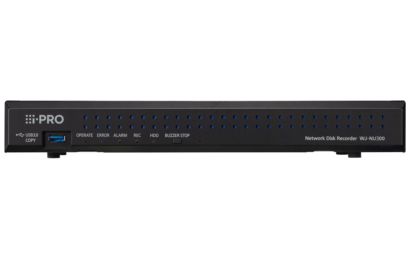 Netzwerkrekorder WJ-NU300KG 16 Kanal ohne HDD<br>Neue NVRs mit höherer Sicherheitsstufe und einfacher Installation mit integriertem PoE+ Switch