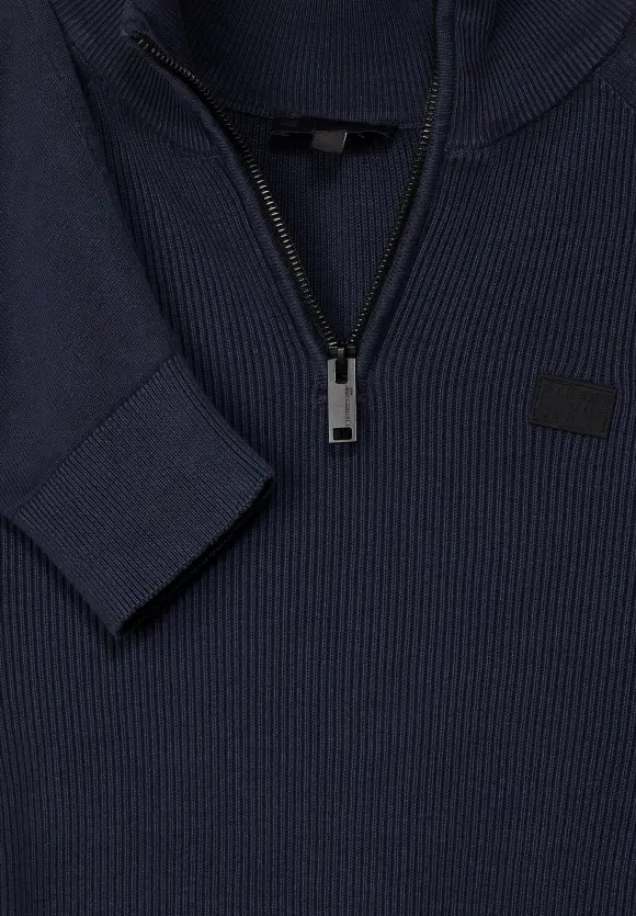 Stricktroyer in Washedoptik - deep space blue