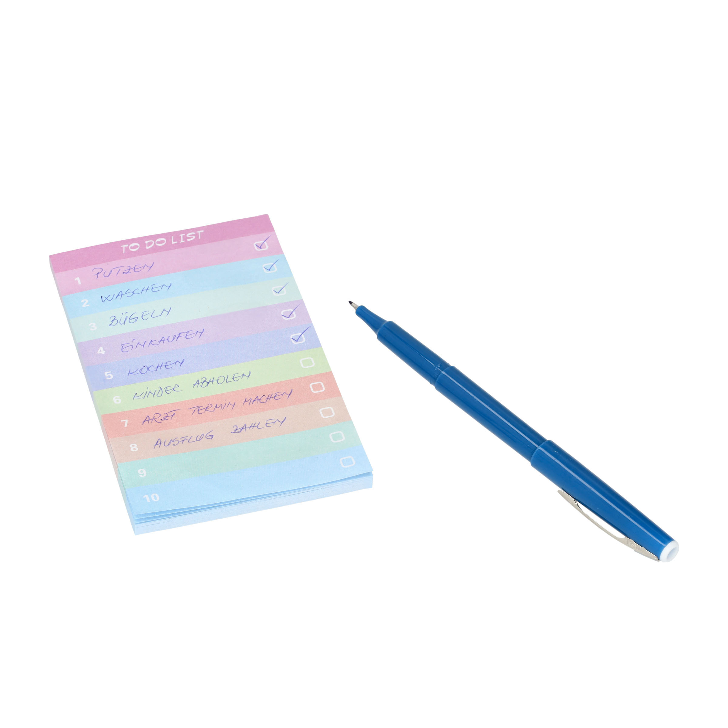 (13x8cm) To Do Liste Haftnotizen Sticky Notes Zettelblock - Pastell