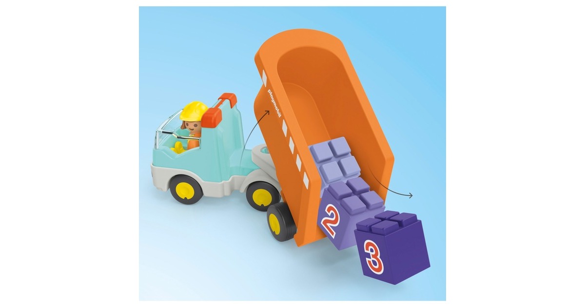 PLAYMOBILJunior - Kiepwagen Constructiespeelgoed  (71685)
