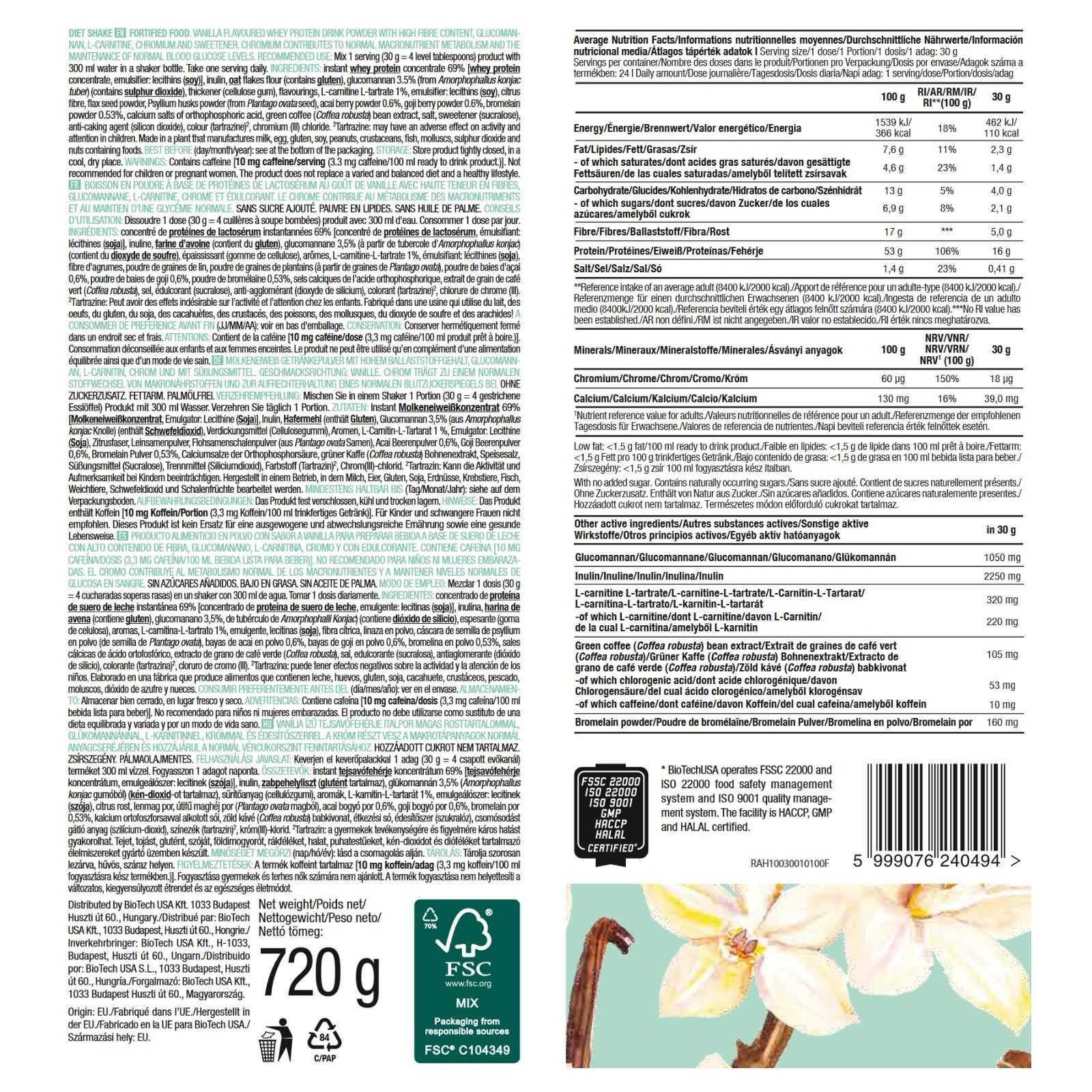 Biotech USA Diet Shake 70g