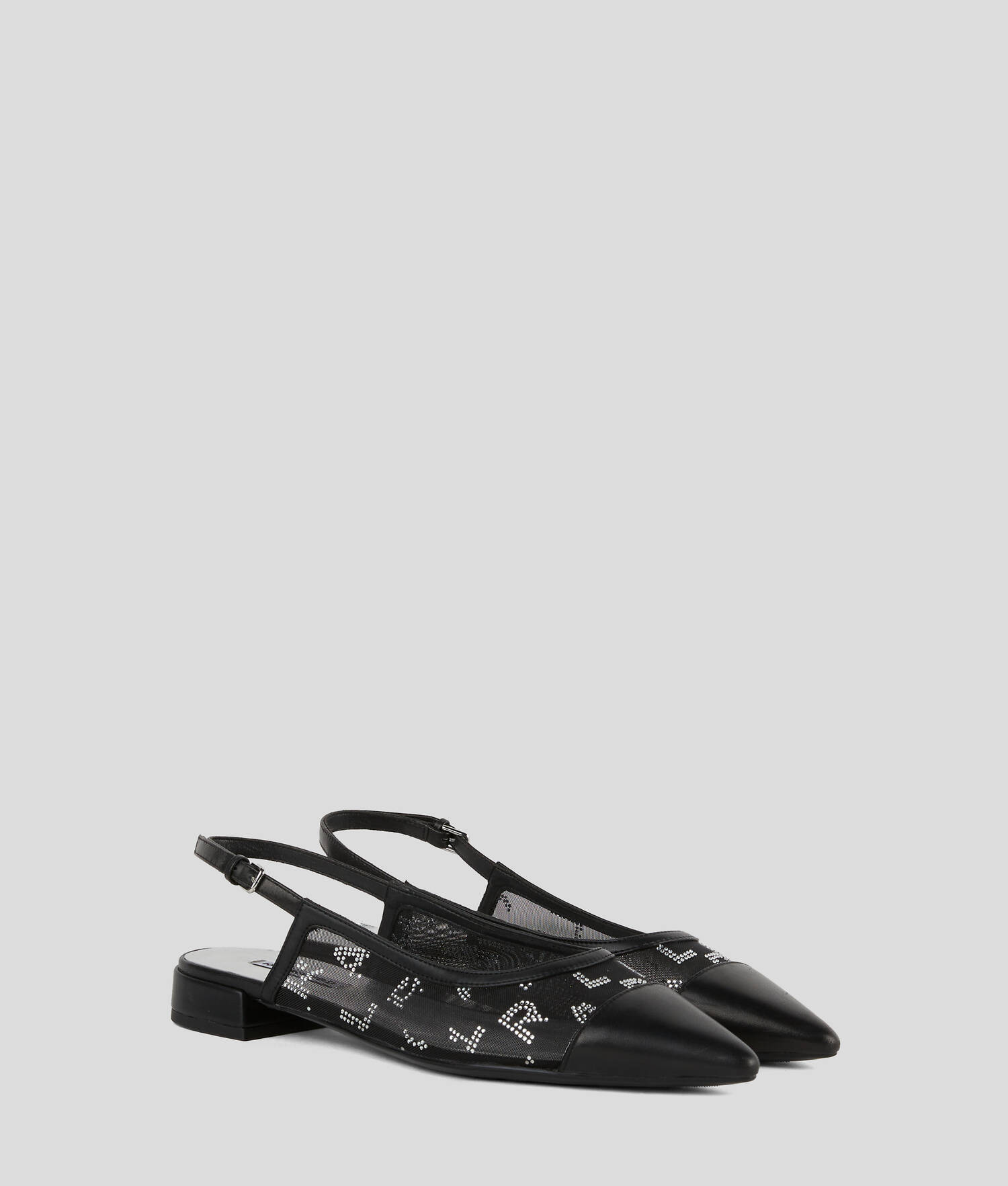 SANDALES À BRIDE ARRIÈRE AVEC STRASS KERRIE - Noir/Argent