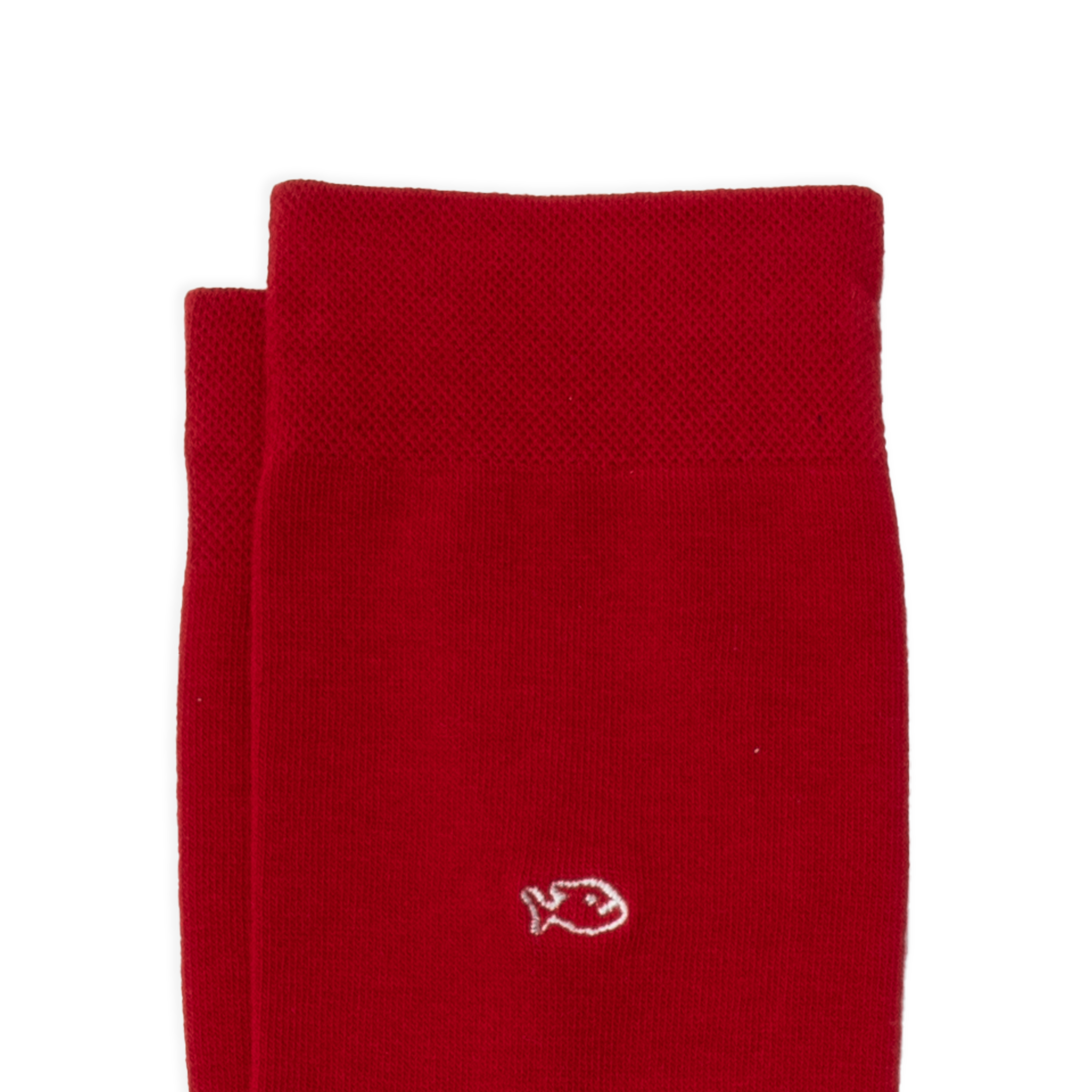 ROUGE/BEIGE - Chaussettes en coton peigné bicolores | Rouge