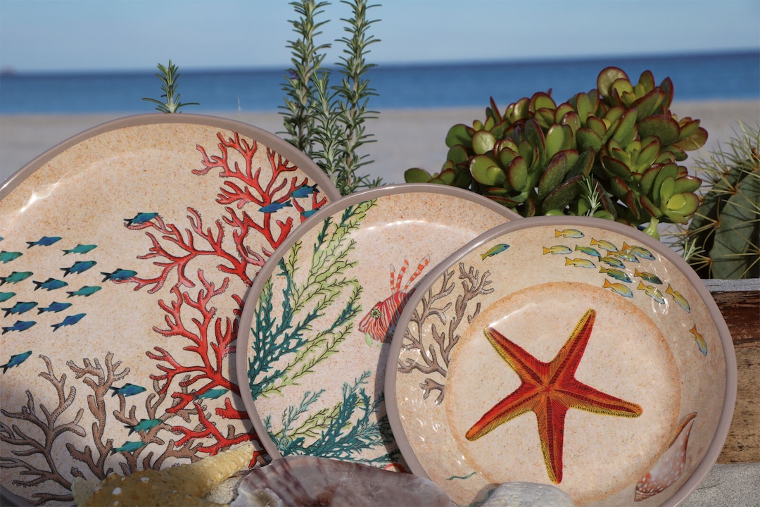 ROSE & TULIPANI Dessertteller SEA LIFE Fisch 2er Set