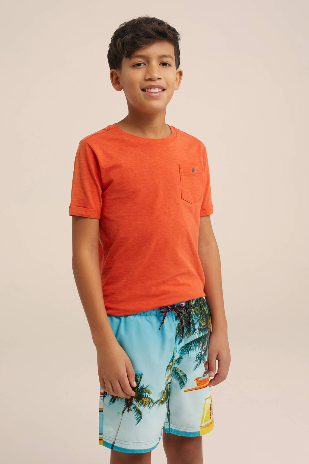 Mooi kleurrijkzwemshort lichtblauw/multi