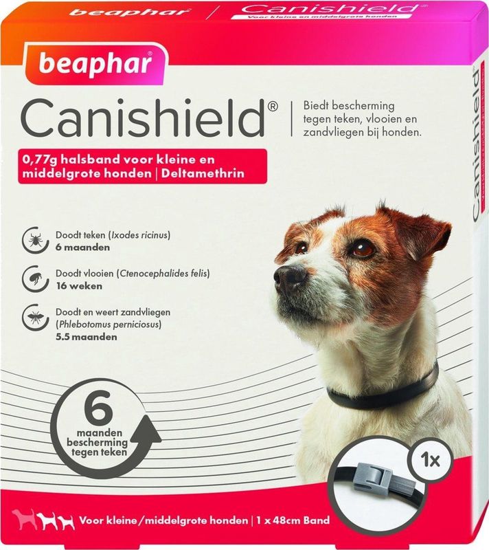 Beaphar Canishield Anti Vlooien en Tekenband Hond S - M 48 cm